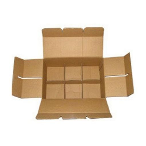 Picture of INCH Corrugated 5 Ply PACKING BOX FOR Packaging 6 Partition tea cup glass shot matka